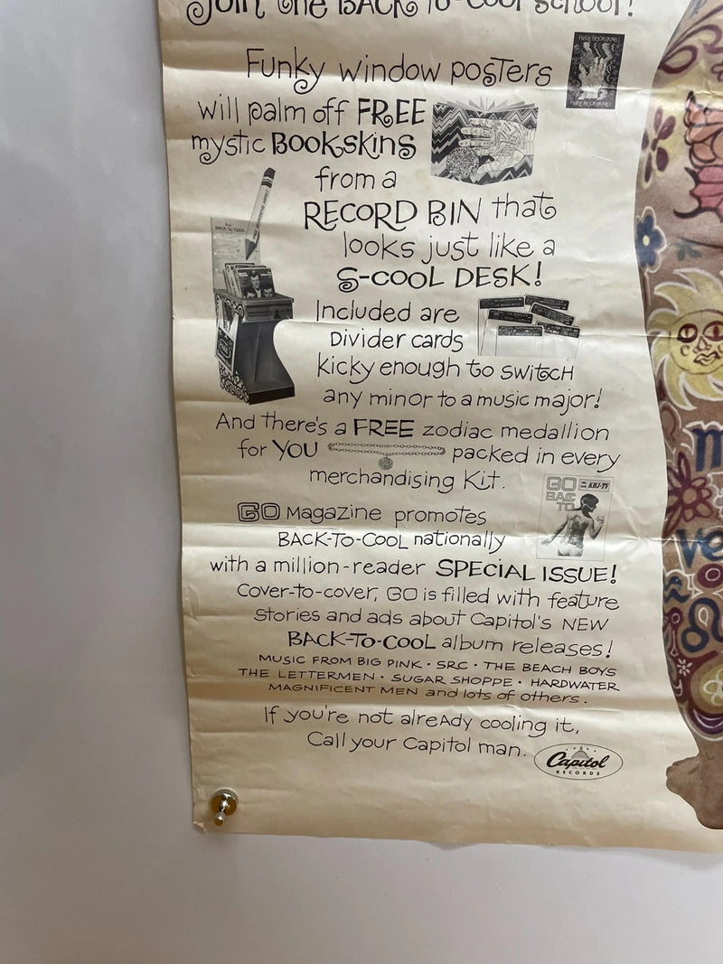 Capitol Records Go Back To Cool School Promo Poster 1960s