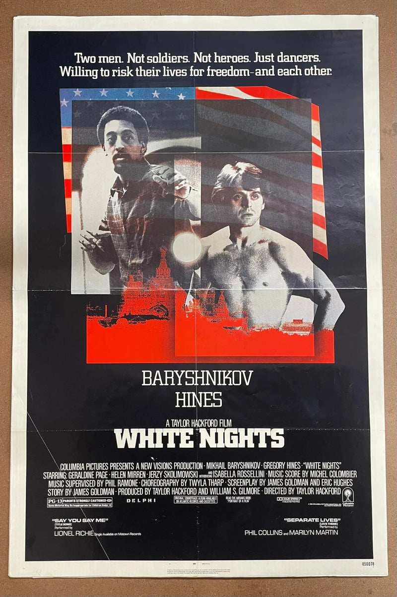 White Nights 1985 Original US One Sheet Folded Movie Poster Baryshnikov