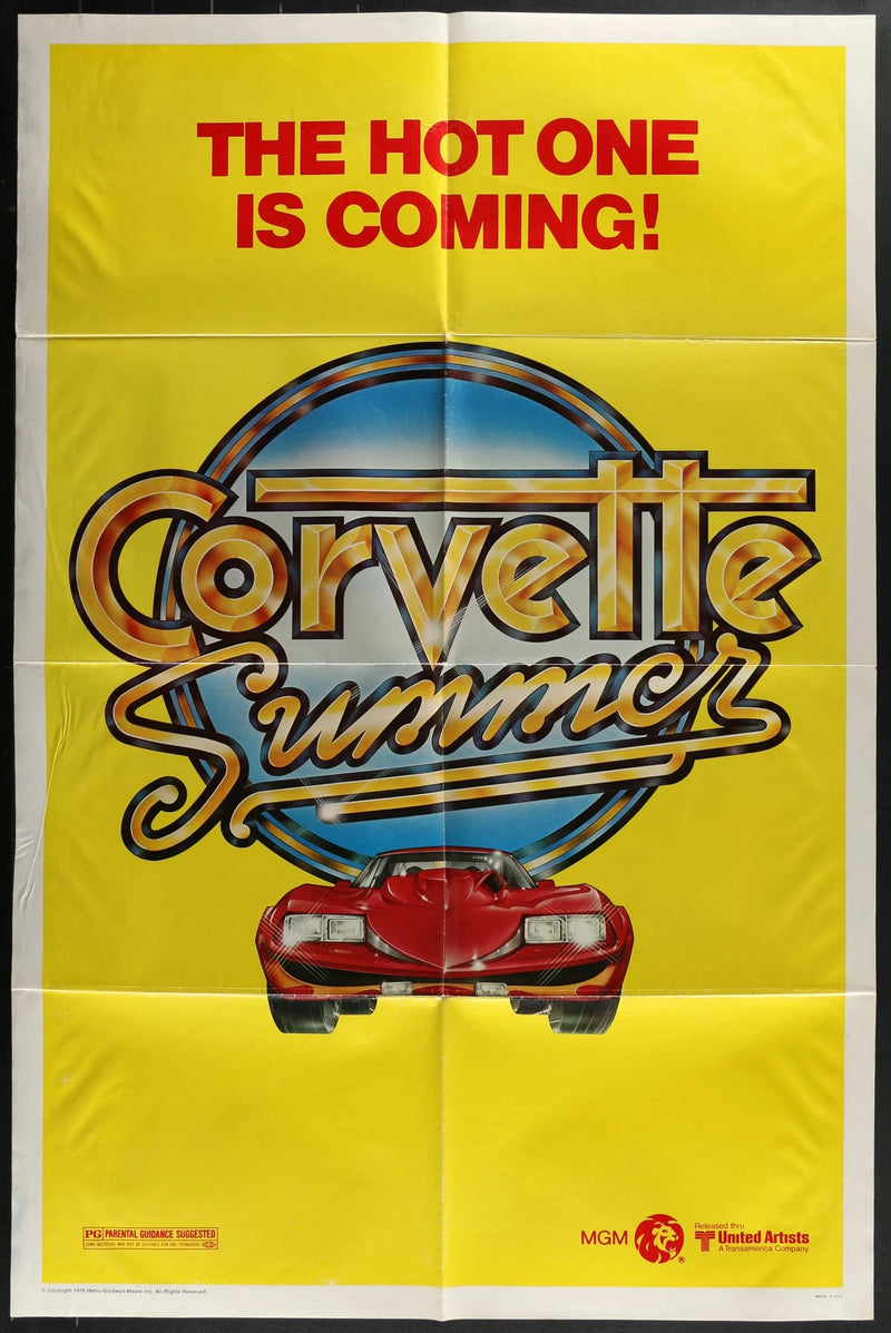 Corvette Summer 1978 Original Movie Poster 27x41 Mark Hamill Car Comedy
