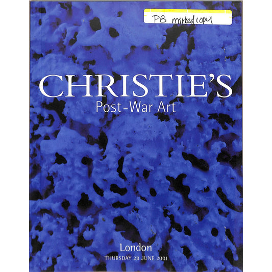 Christie's Post War Art Auction Catalog June 28, 2001