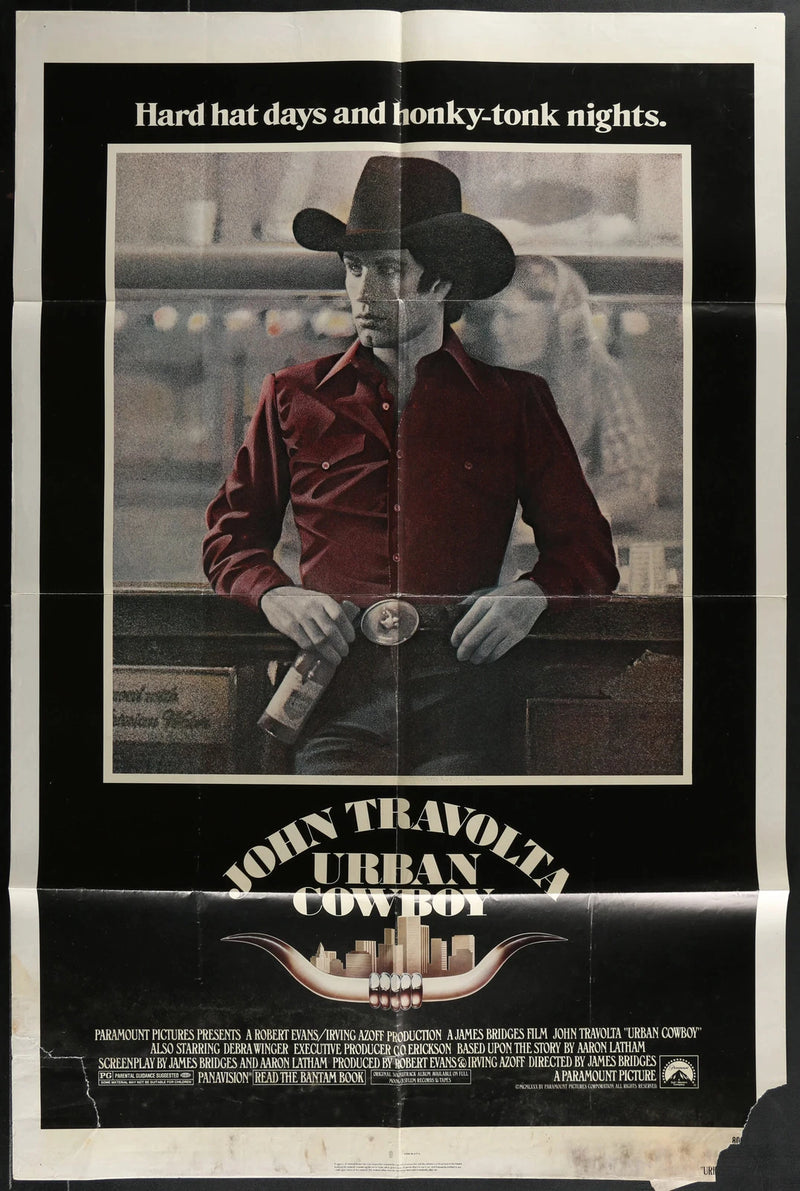 Urban Cowboy 1980 Original Movie Poster 27x41 John Travolta Debra Winger