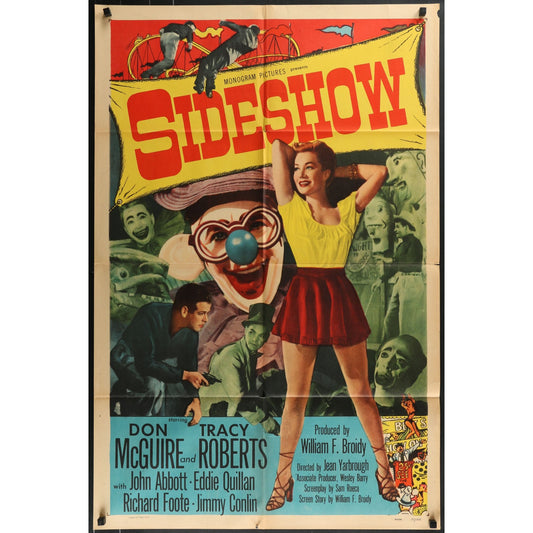 Sideshow (1950) Original Folded Movie Poster 27x41