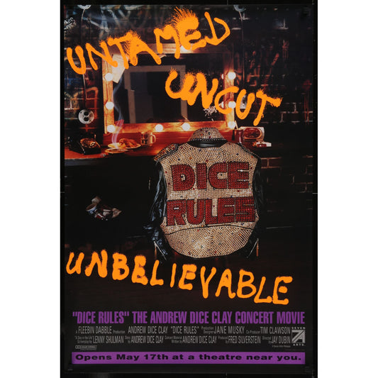 Dice Rules (1991) Original Movie Poster Rolled 27x41