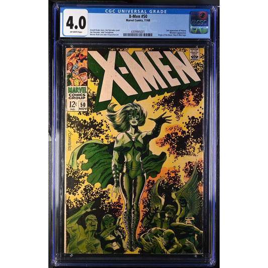 X-Men #50 (1968) CGC 4.0 Marvel Key Issue Origin of The Beast, New X-Men Logo