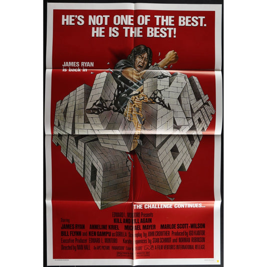 Kill And Kill Again (1981) Original Movie Poster Folded 27x41 EM8-433
