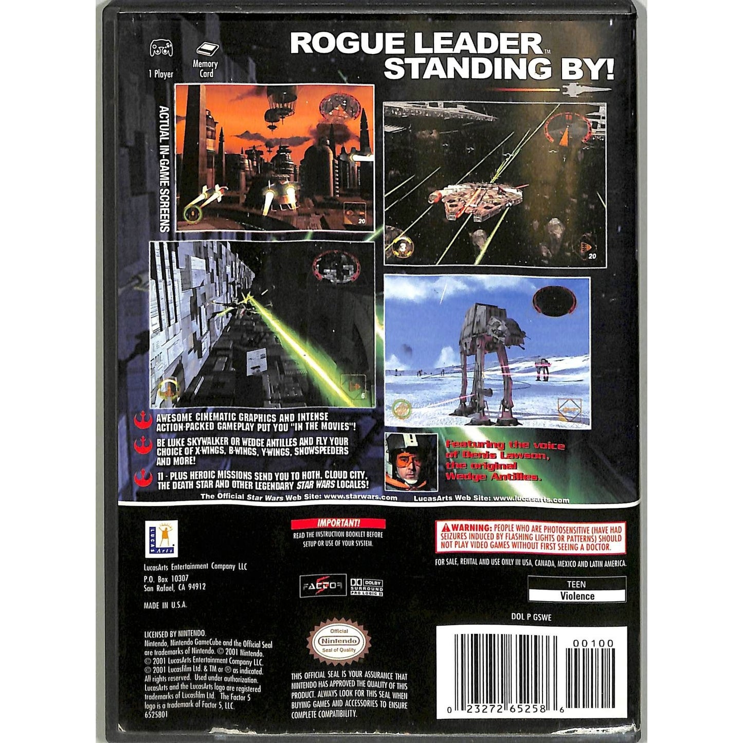 Star Wars Rogue Squadron II: Rogue Leader (2001) Nintendo GameCube CIB