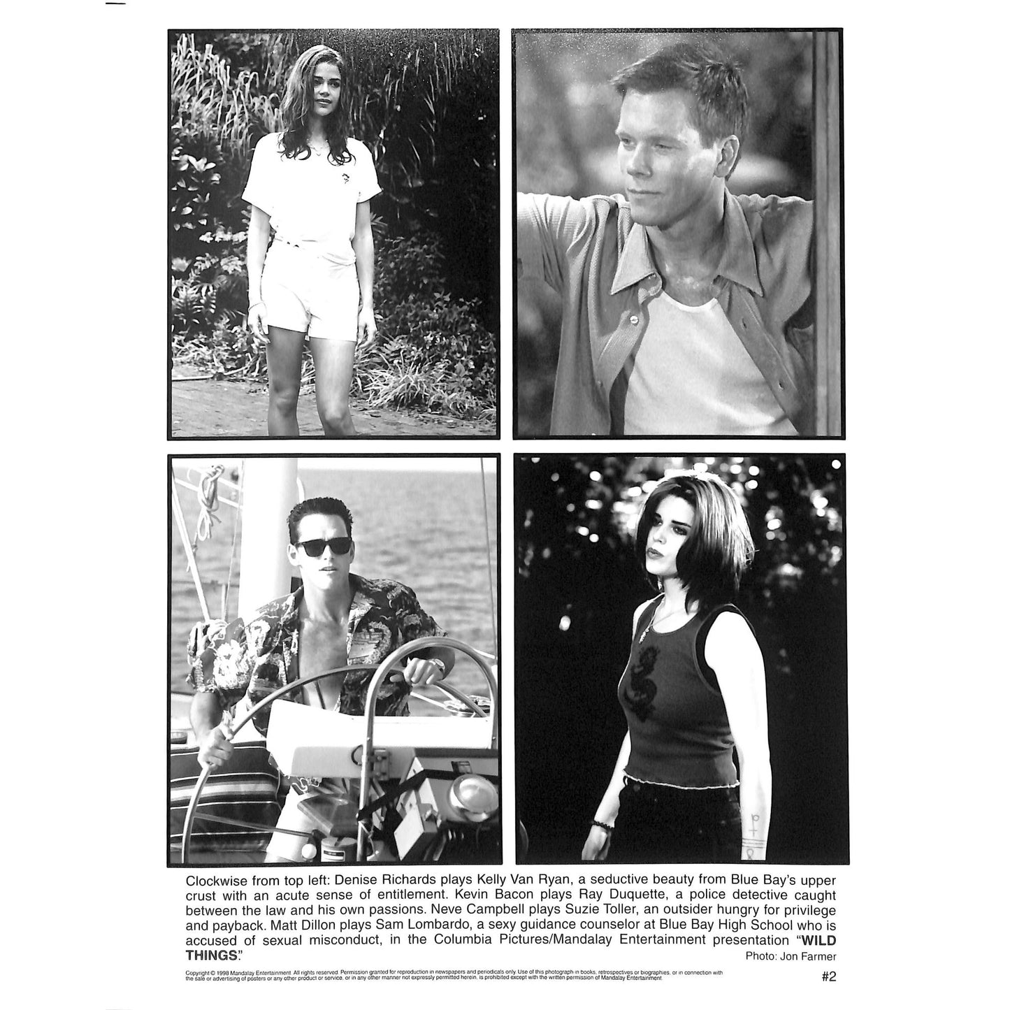 Wild Things (1998) 7 Movie Stills 8x10
