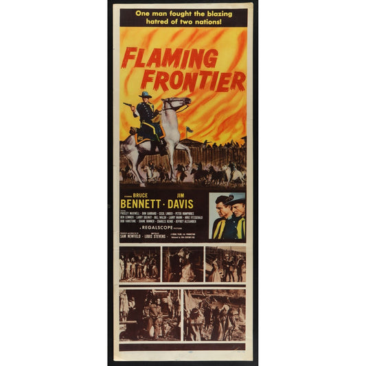 Flaming Frontier (1958) Original Movie Poster Rolled 14x36