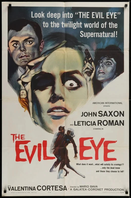 The Evil Eye 1964 Original One Sheet Movie Poster 27x41 Mario Bava John Saxon