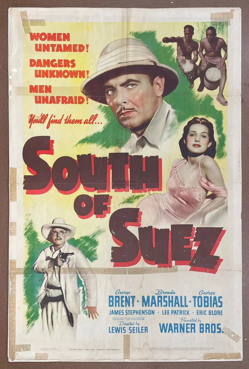 South of Suez 1940 Original US One Sheet Movie Poster George Brent Marshall