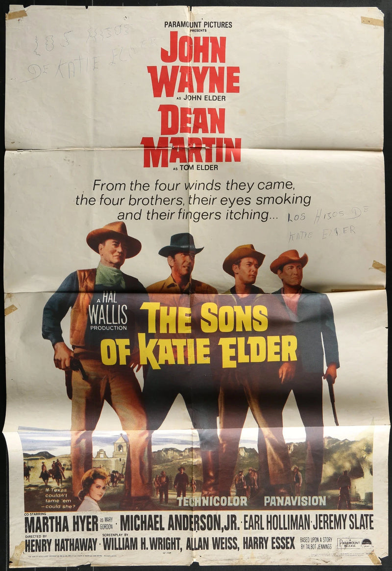 The Sons of Katie Elder (1965) Original One Sheet Poster 27x41 John Wayne