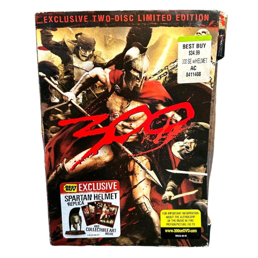 300 - Two Disc DVD Best Buy Exclusive Spartan Helmet Replica and Collectible Art