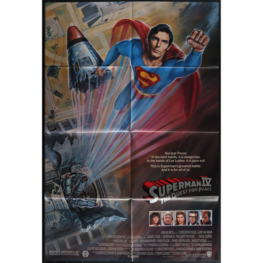 Superman IV: The Quest for Peace (1987) Original Movie Poster VG Cond EM4-79