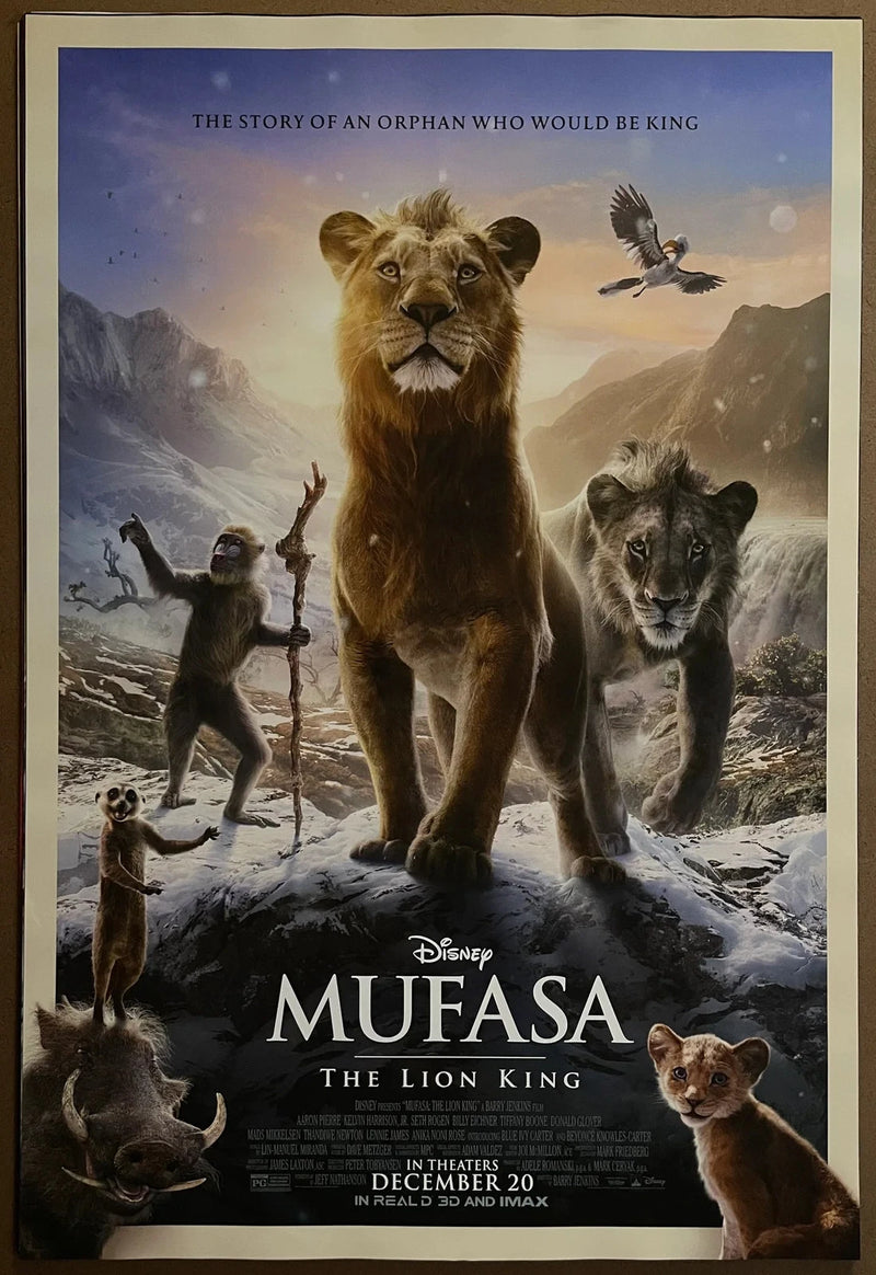 Mufasa The Lion King 2024 Disney 27x40 Double-Sided Movie Poster