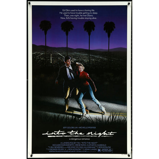 Into the Night (1985) Original Movie Poster 27x41 SS Rolled Goldblum Pfeiffer