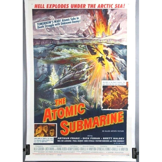 The Atomic Submarine (1959) Original Vintage One-Sheet Movie Poster Linenbacked