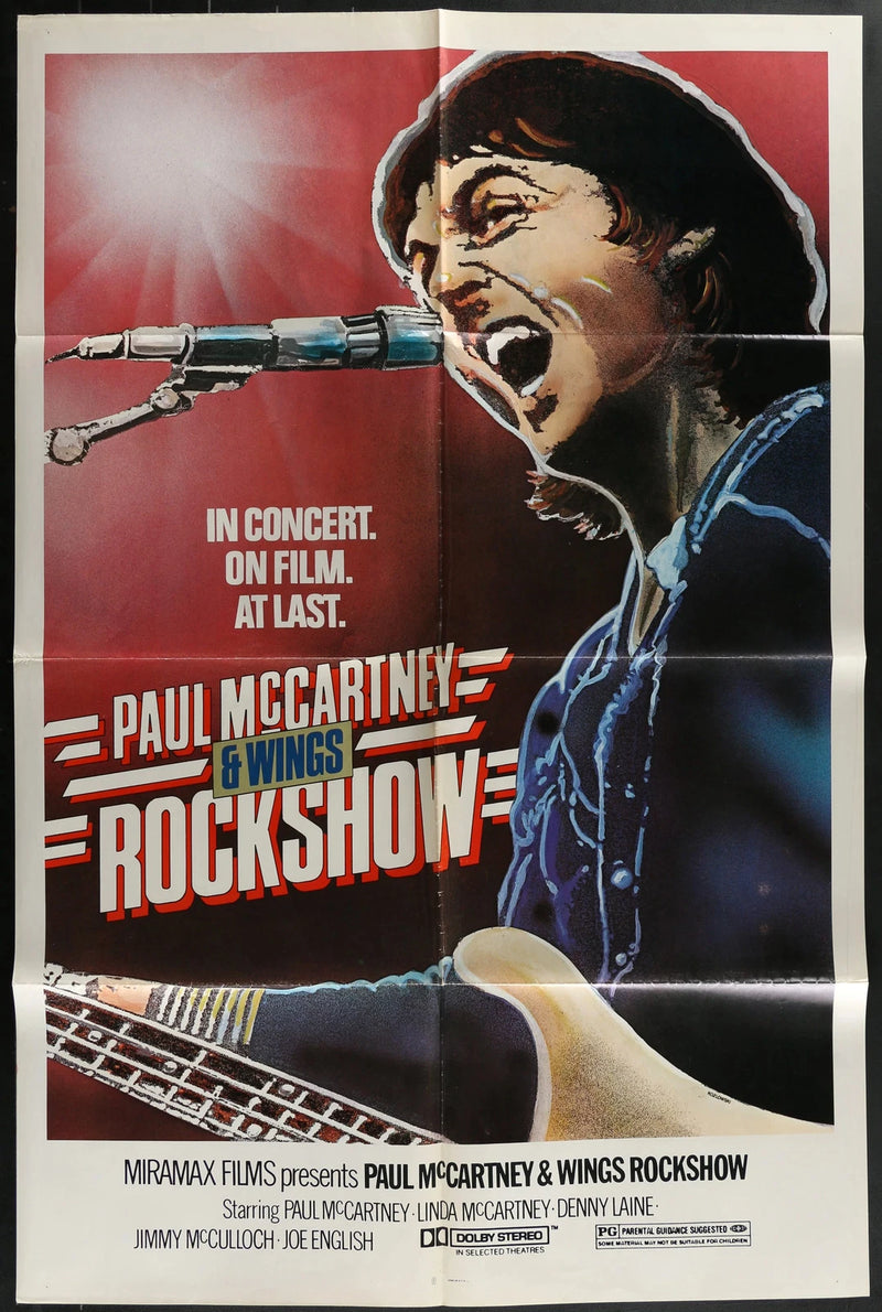 Paul McCartney and Wings Rockshow 1980 Original Movie Poster 27x41 Concert