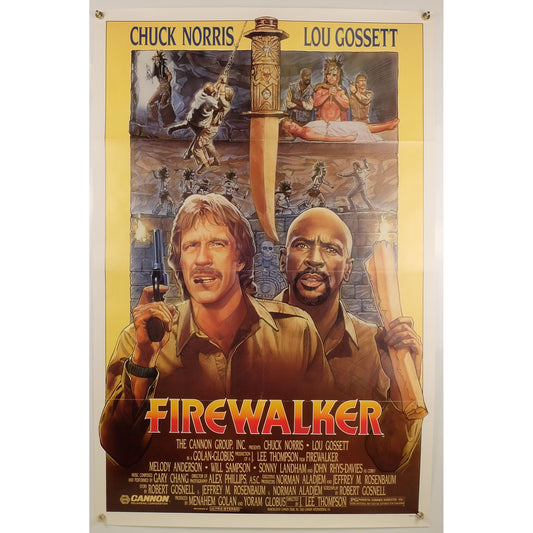 Firewalker (1986) Original Movie Poster Folded 27x41