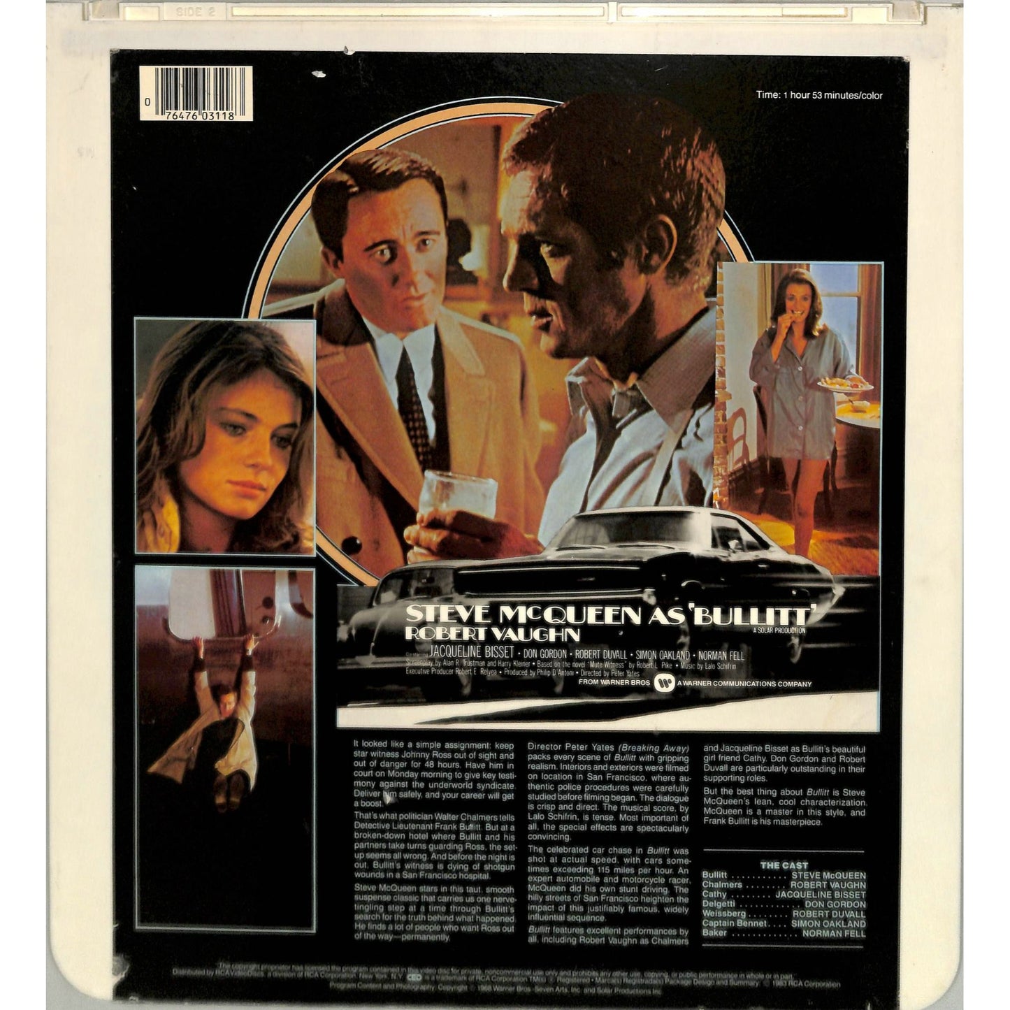Bullitt (1968) Vintage CED Videodisc
