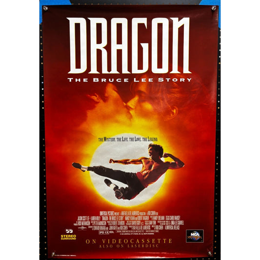 Dragon: The Bruce Lee Story (1993) Home Video Original Rolled Poster 27x40