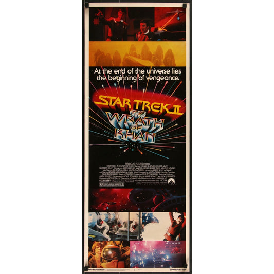 Star Trek II: The Wrath of Khan (1982) Original Insert Movie Poster Rolled 14x36