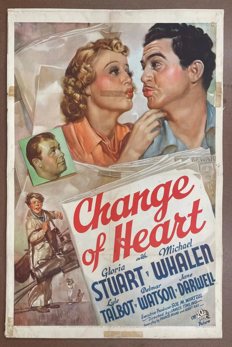 Change of Heart 1938 Original US One Sheet Movie Poster