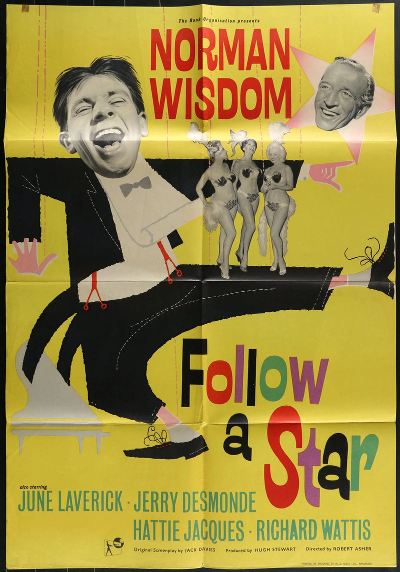 Follow a Star (1959) Original British Movie Poster Folded 27x40 Norman Wisdom