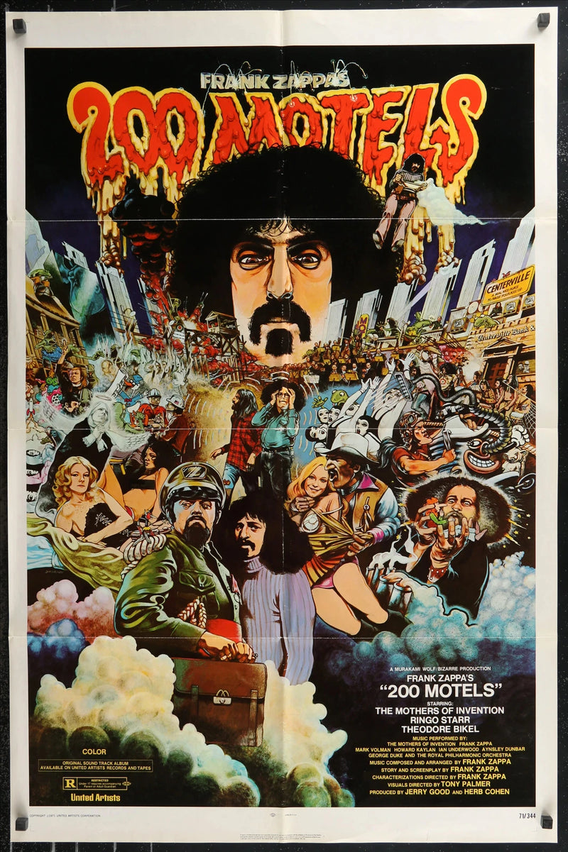 200 Motels 1971 One Sheet Poster 27x41 Frank Zappa Ringo Starr David McMacken