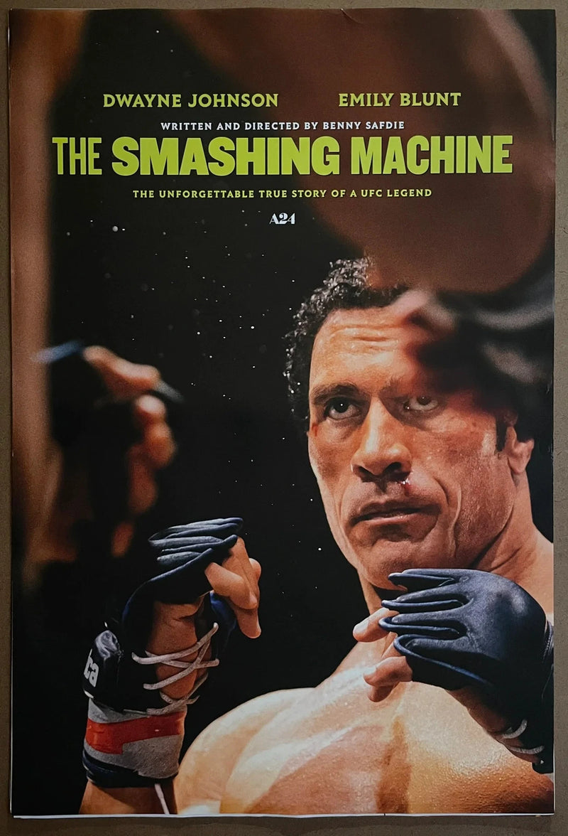 The Smashing Machine 2025 A24 27x40 Movie Poster Dwayne Johnson UFC