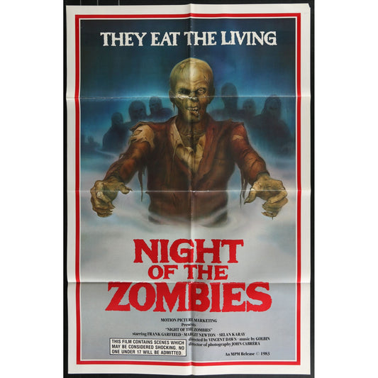 Night of the Zombies (1981) Original Movie Poster Folded 27x41