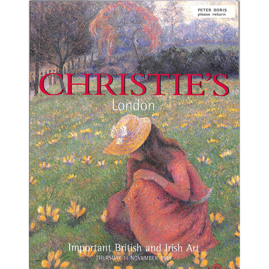 Christie's British and Irish Art Auction Catalog November 11, 1999
