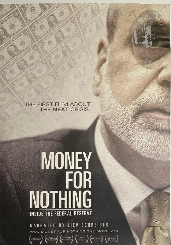 Money for Nothing 2013 Original Movie Poster 27x40 SS Federal Reserve