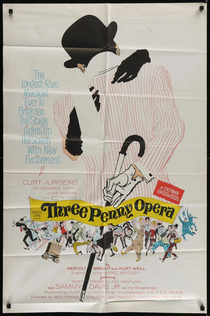 The Threepenny Opera (1962) Original One Sheet Movie Poster Folded 27x41 Musical