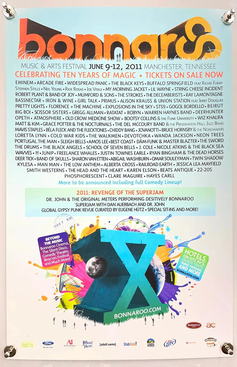 Bonnaroo Music & Arts Festival 2011 11x17 Poster Eminem Arcade Fire