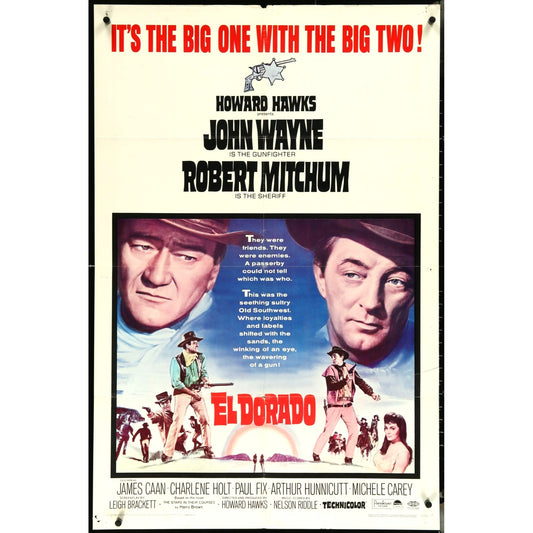 El Dorado (1966) Original Folded Movie Poster 27x41 John Wayne Western EM4-97