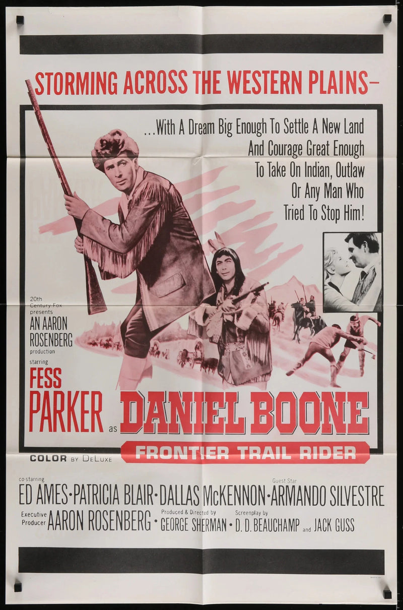 Daniel Boone: Frontier Trail Rider (1966) Orig Movie Poster Folded 27x41 Western