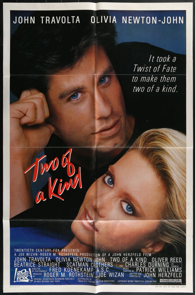 Two of a Kind (1983) Original One Sheet Poster 27x41 Travolta Newton-John