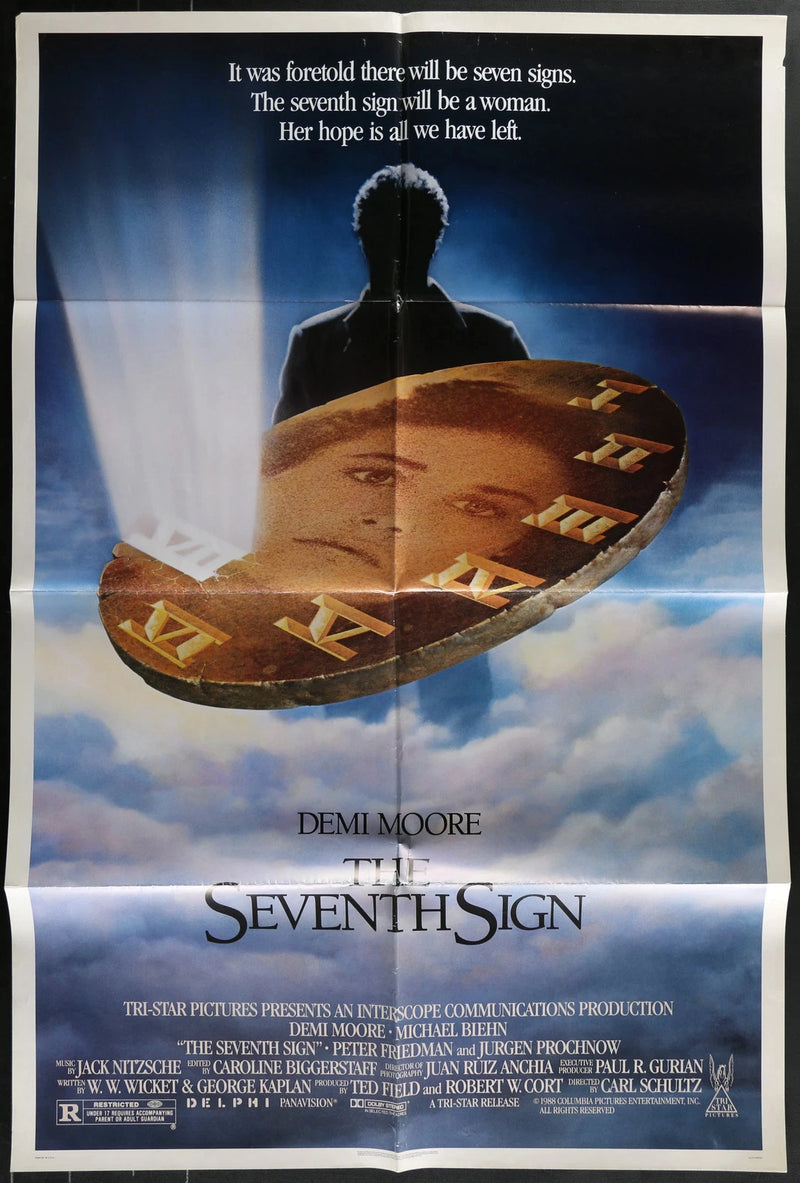 The Seventh Sign 1988 Demi Moore Apocalyptic Thriller 27x41 Folded Poster