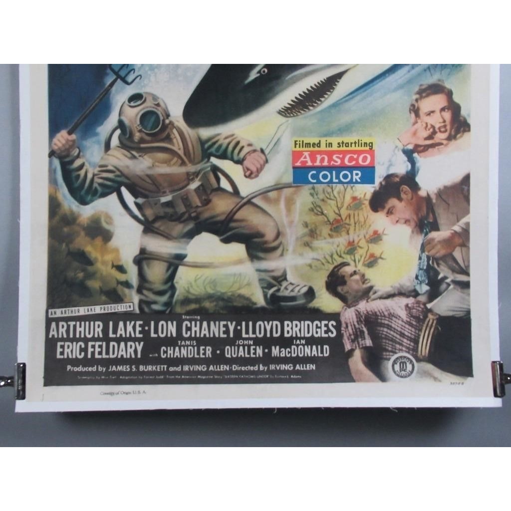 16 Fathoms Deep (1948) Original Linen Backed Vintage Movie Poster One-Sheet
