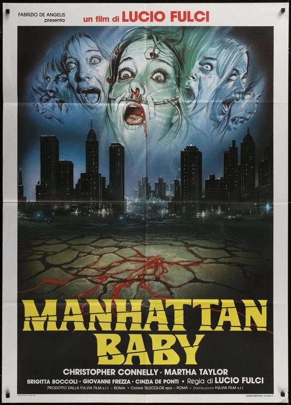 Manhattan Baby 1982 Original Italian 1P Movie Poster 39x55 Lucio Fulci Horror