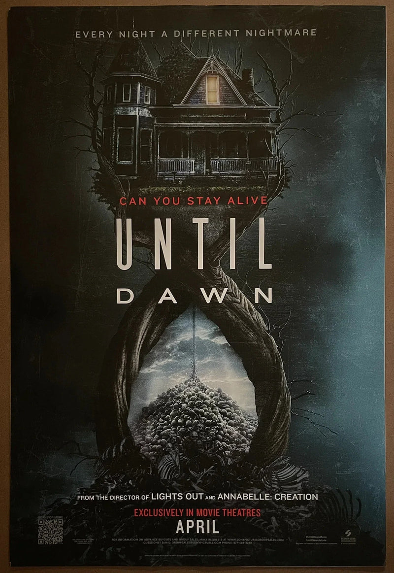 Until Dawn 2025 USA One-Sheet Rolled DS Horror Video Game Poster
