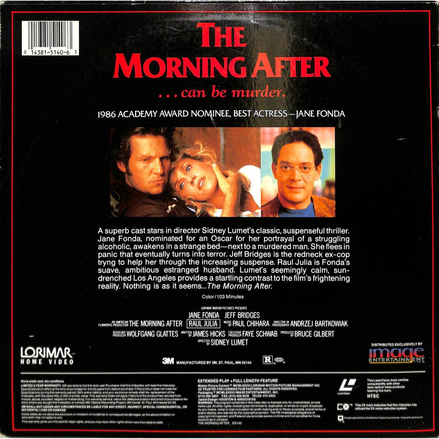 The Morning After Can Be Murder (1990) Laserdisc