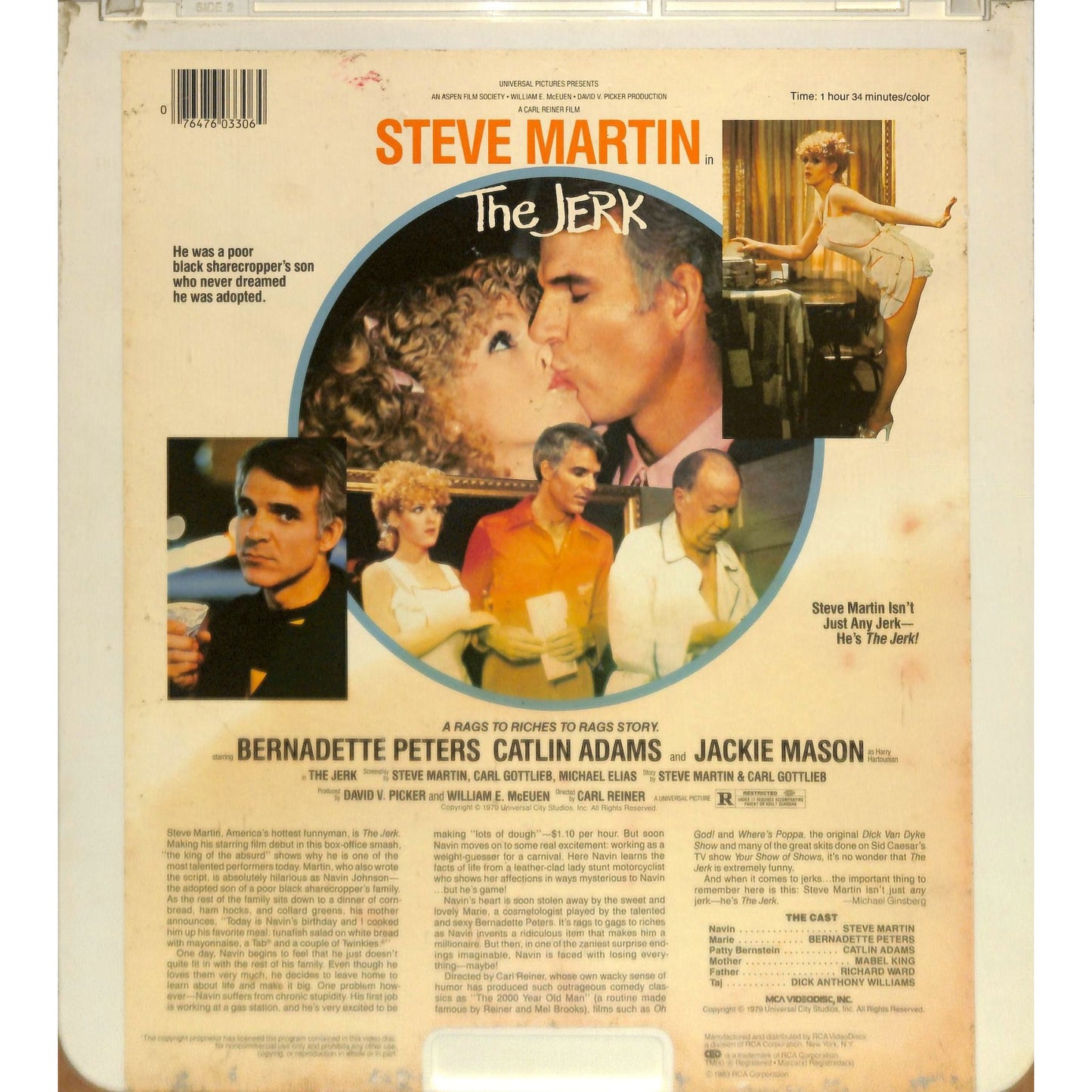 The jerk (1979) Vintage CED RCA SelectaVision Videodisc TESTED WORKING
