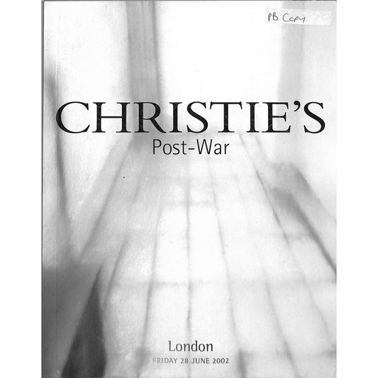 Christie's Post War Art Auction Catalog June 28, 2002