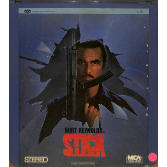 Stick (1985) Vintage CED RCA SelectaVision Videodisc TESTED WORKING