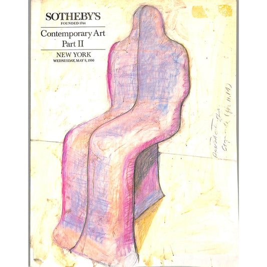 Sotheby's Contemporary Art Part 2 Auction Catalog May 9, 1990