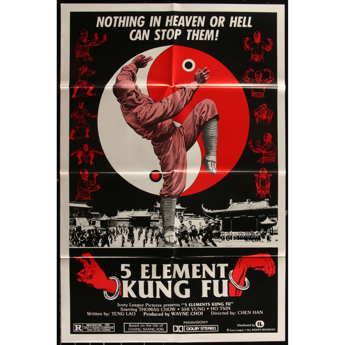 LOT OF 21 KUNG FU ONE-SHEETS 1970s Orig. 27x41 Folded Martial Arts Movies EM2A1