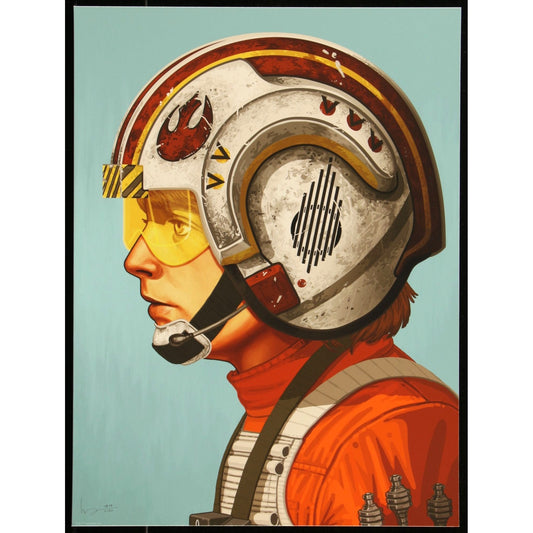 Star Wars MIKE MITCHELL signed #1878/2120 12x16 print 2016 Red Five Skywalker