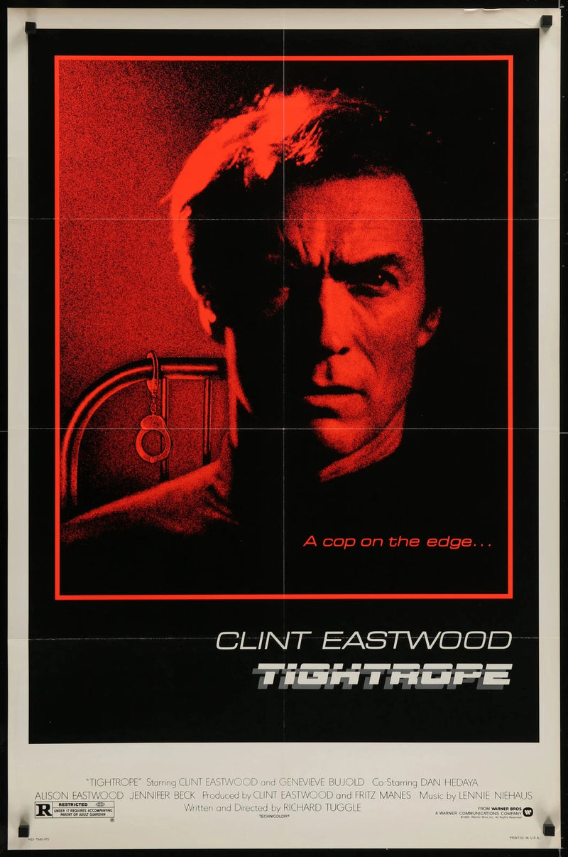 Tightrope 1984 Original 27x41 Folded One-Sheet Movie Poster Clint Eastwood