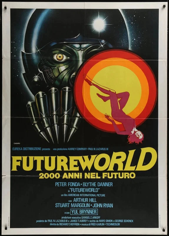 Futureworld 1976 Original Italian 1P Movie Poster 39x55 Peter Fonda Sci-Fi